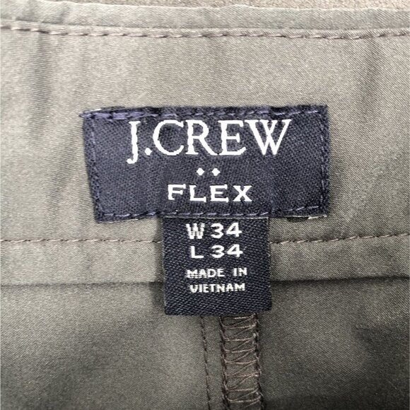 J.Crew Men's Slim Fit Tech Chino Pant 34x34 Gray Moisture Wicking Sun Protection - Picture 3 of 11